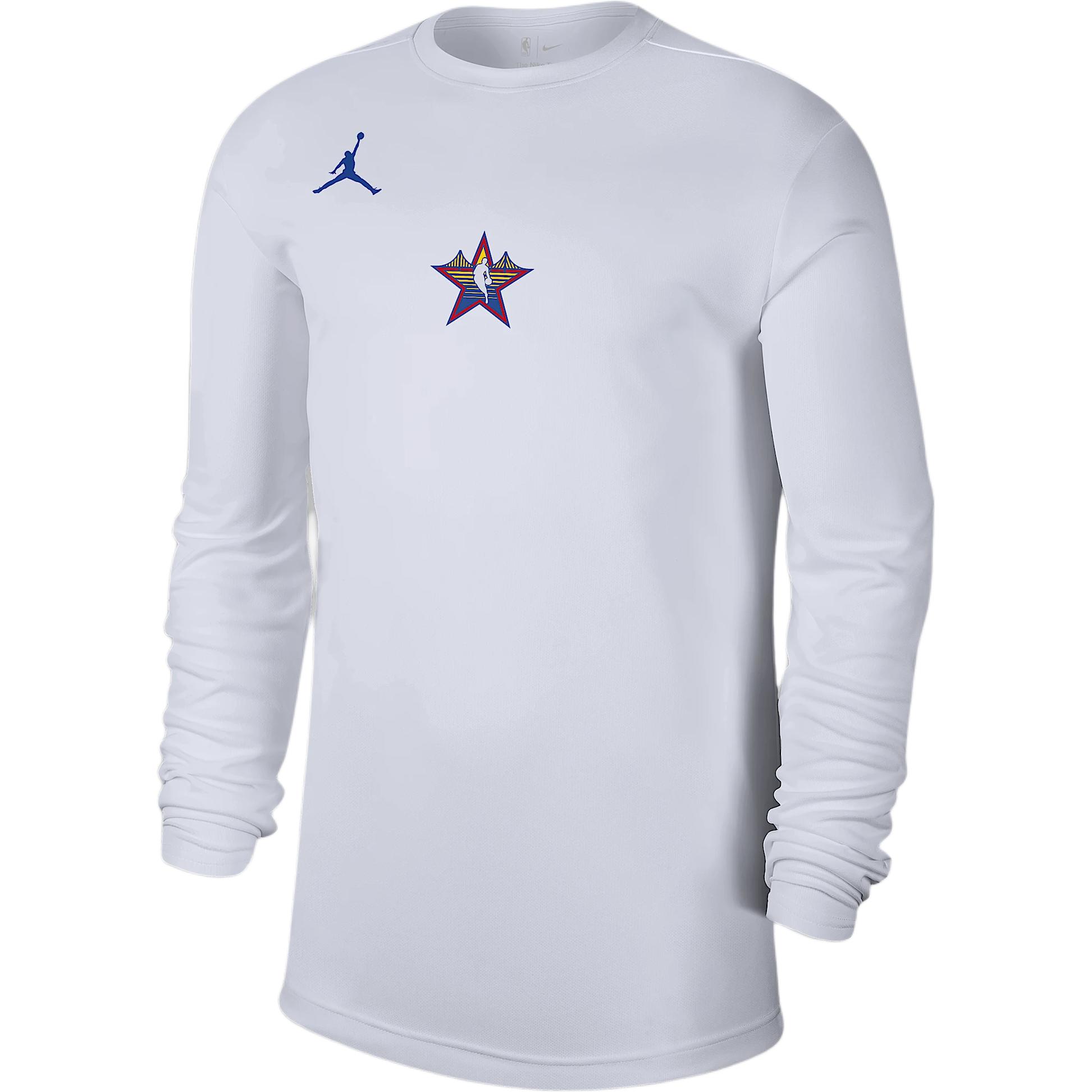 

Jordan X Футболка с длинным рукавом Dri-Fit для разминки издания игрока Матча всех звезд НБА Мужские топы Белый HQ0688-100 M