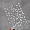Exquisite Lace Fabric Sheet Nail Art Stickers Black White Rose Nail Decorations Decals DIY Manicure Accessories