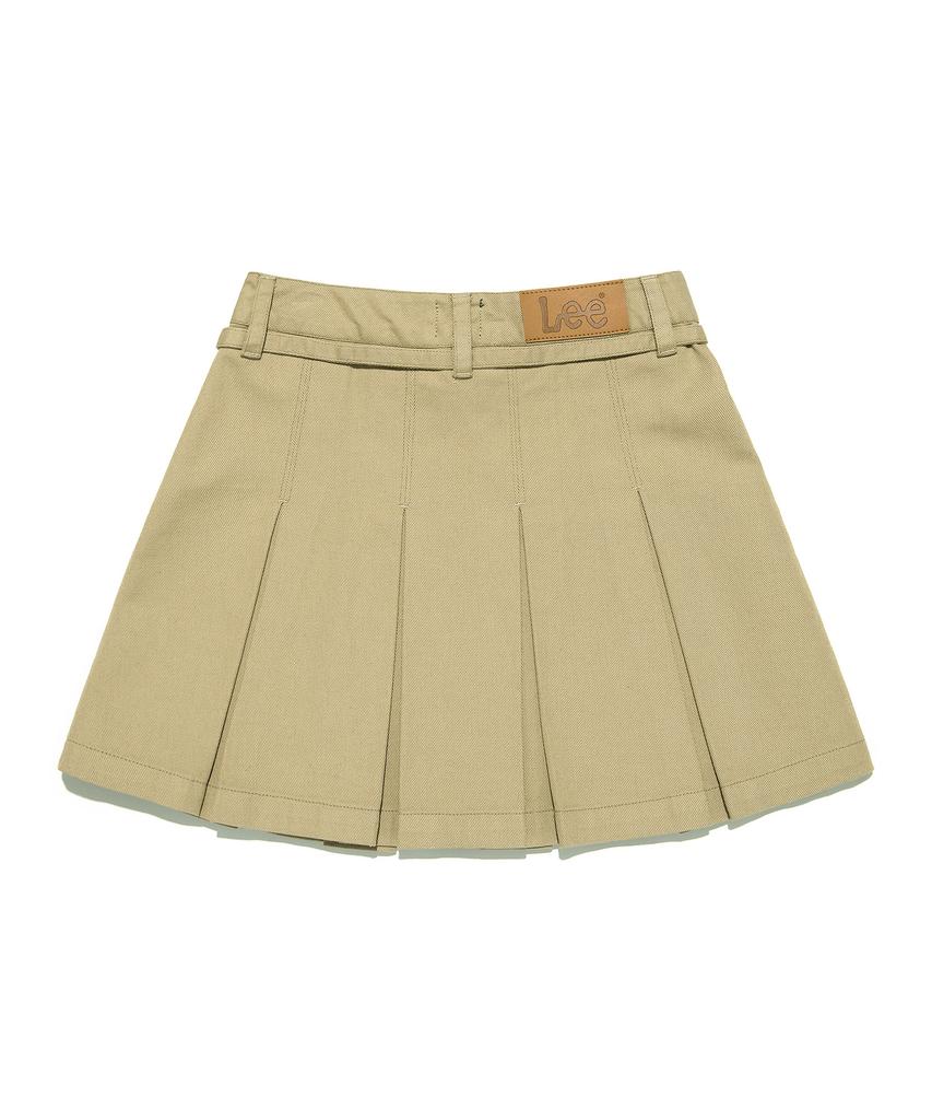 LEE Women'S Pleated Mini Skirt Beige