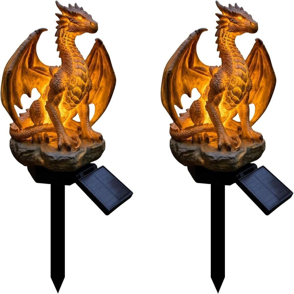Warm Night Glow Solar Garden Light Solar Powered Solar Stake Light Dragon Garden Light Patio Decor