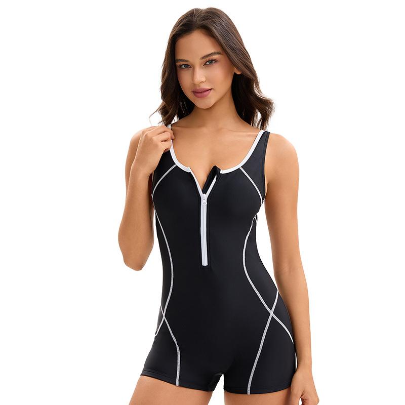 Women's One-Piece Swimsuit Conservative Sexy Backless Diving Suit Sports Swimming Suit