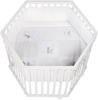 Parc Hexagonal - ROBA - FOX & BUNNY - De La Naissance Jusqu'à 15 Kg - Réglable - Roulettes - Blanc Laqué