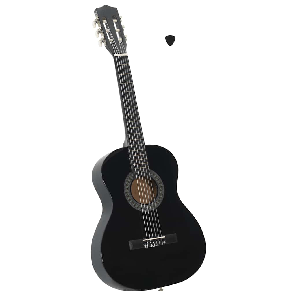 Gitara Klasyczna dla Początkujących i Dzieci Czarna Rozmiar 3/4 36