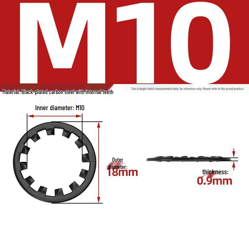 Carbon Steel Zinc-Plated Lock Washer with Inner and Outer Teeth