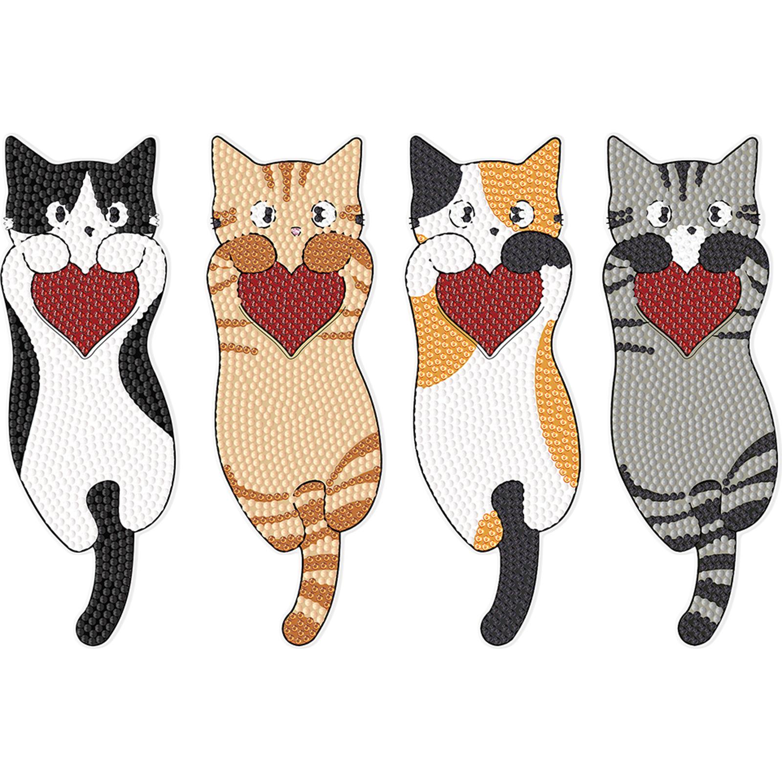 

3Pcs Cat DIY Diamond Bookmark Art Projects Diamond Painting Art Bookmarks for DIY Making Beginners Adult Art Craft Supplies