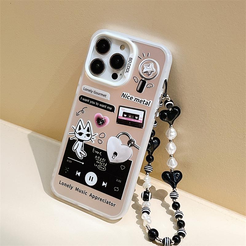 Zhitai Frosted Laser Cartoon Case for iPhone 15 Pro and Huawei P70 Bracelet