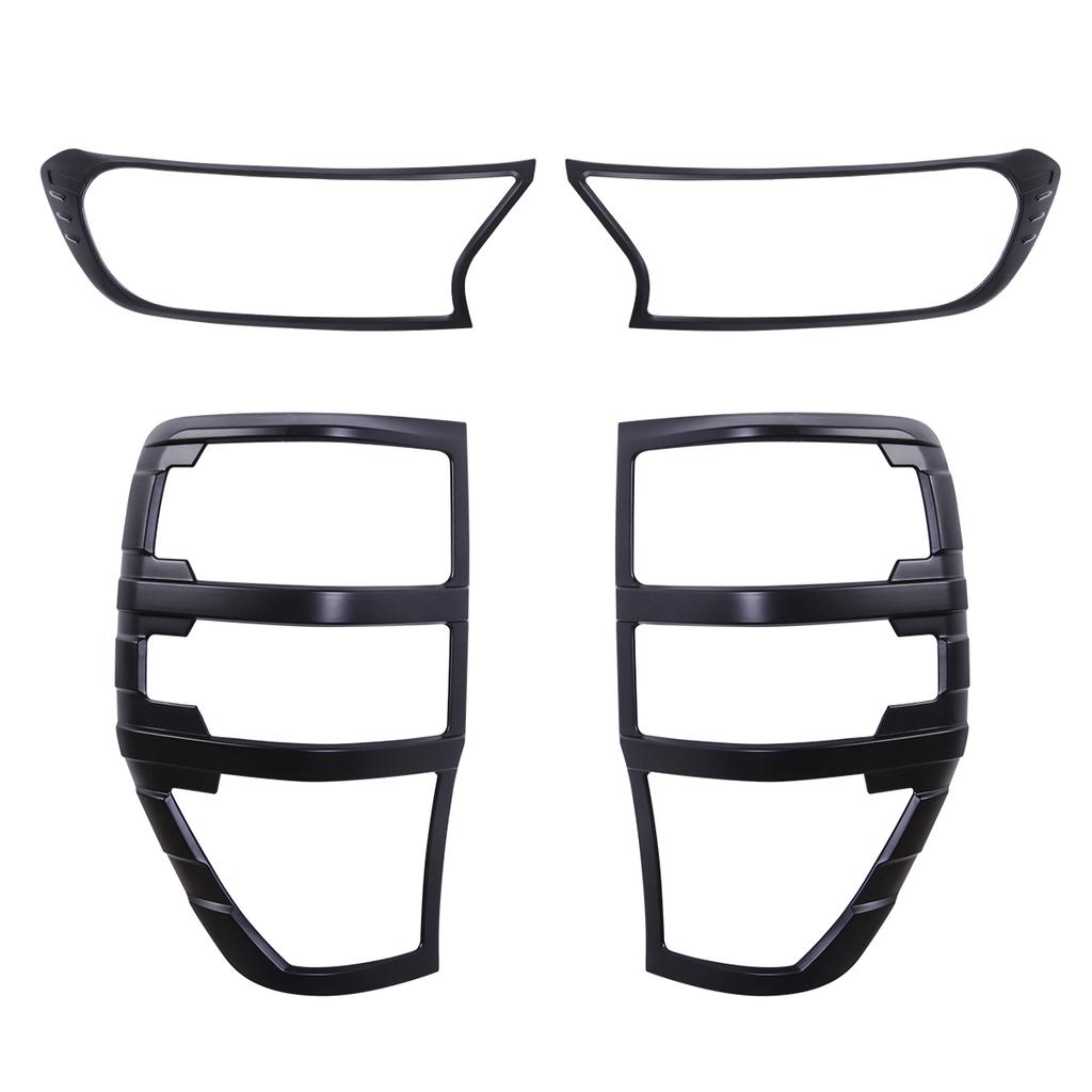 Rear Lamp Hoods Protector Tail Lights Headlight Cover Trim For Ford Ranger 2015-2025 T6 T7 T8 Wildtrak XLT XLS Sport Raptor