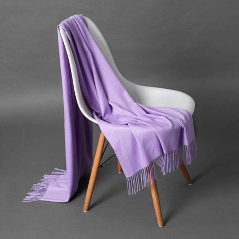 Women's Faux Cashmere Warm Scarf - Autumn/Winter Solid Color Korean Style Shawl
