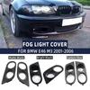 Carbon Fiber Fog Light Cover for BMW E46 M3 2001-2006 Glossy Black Fog Lights Grill Frame Surrounds Air Duct Fog Lamp Hood
