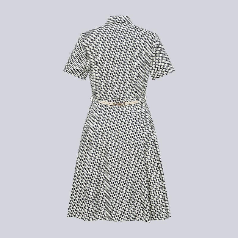 HAZZYS Women's Elegant Printed Short-Sleeve Shirt Dress