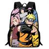 NARUTO Cartoon Anime Kids Backpack,With Adjustable Shoulder Strap & Front Pocket,Lightweight & Durable,for Boys & Girls Age 6-10