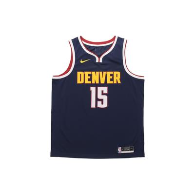 Camiseta de Basquete da NBA Denver Nuggets Nikola Jokic No. 15 Tops Masculinos Azul-Marinho CW3663-420
