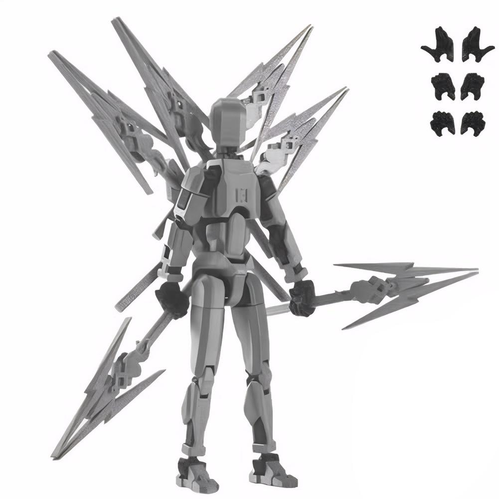 New 13 Robot Action Figure with Multiple Accessories Multi-Jointed Action Figures Action Figures Toys Home Desk Decoration Gifts