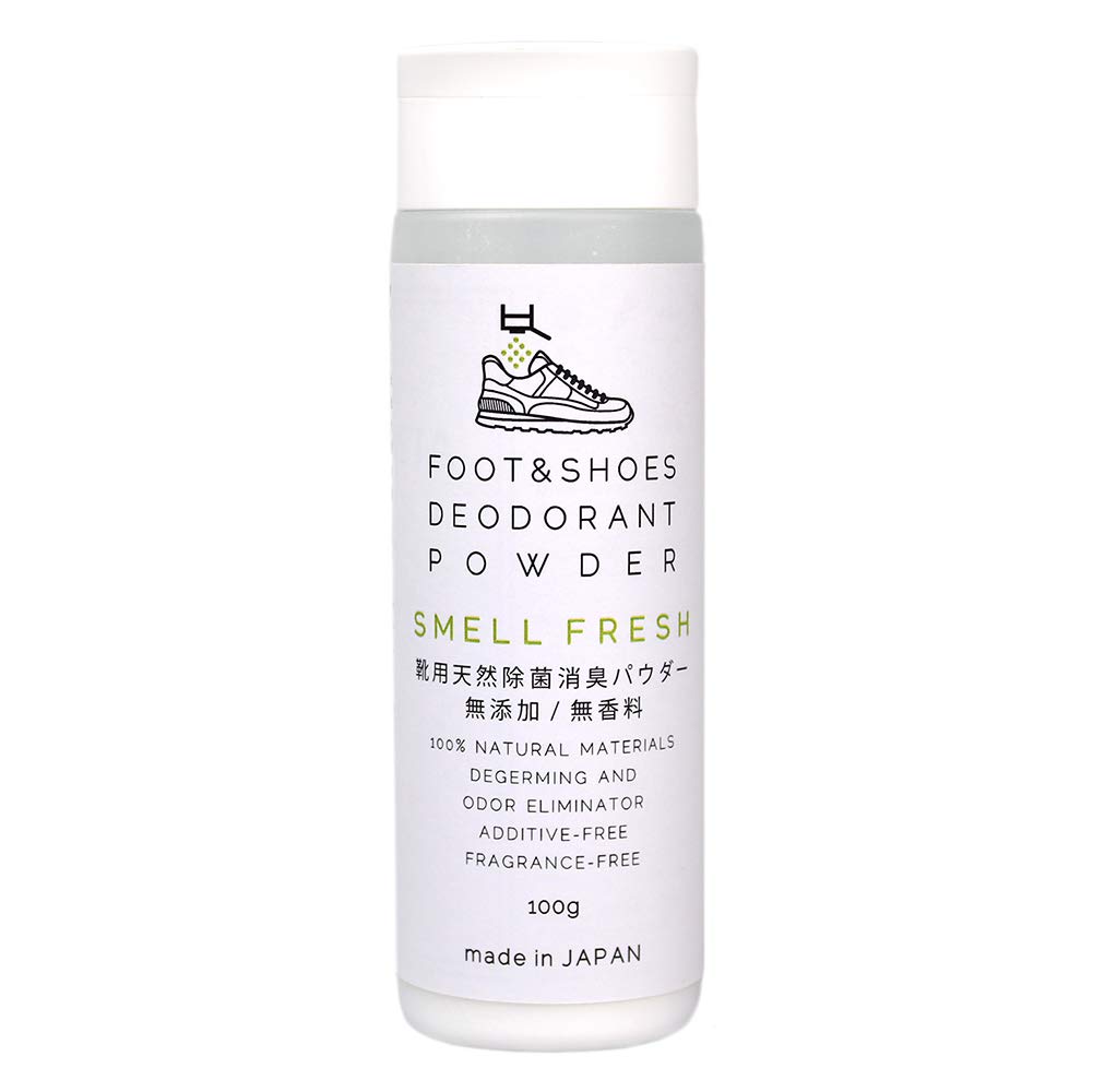 SMELL FRESH Shoe Deodorizing Powder 100g Disinfectant Odor Made in Shoe Care - Powder, Additive-Free, Fragrance-Free, Eliminator, Japan,