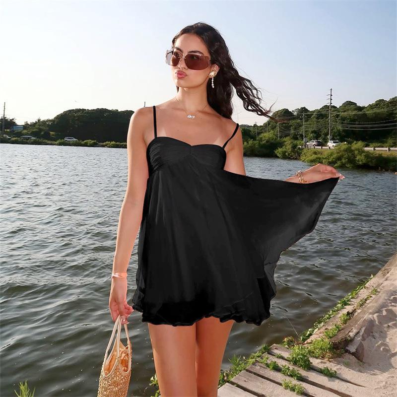 2026 Europäisches Chiffon-Einschulterkleid für Damen: Sommermode für einen trendigen Look