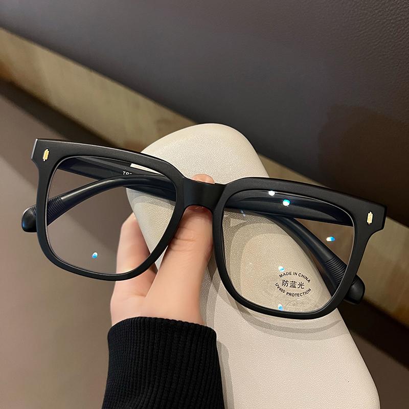 

Oversized Transparent Glasses Frame Unisex Anti Blue Light Blocking Computer Glasses Black Clear Lenses Spectacles Women Men