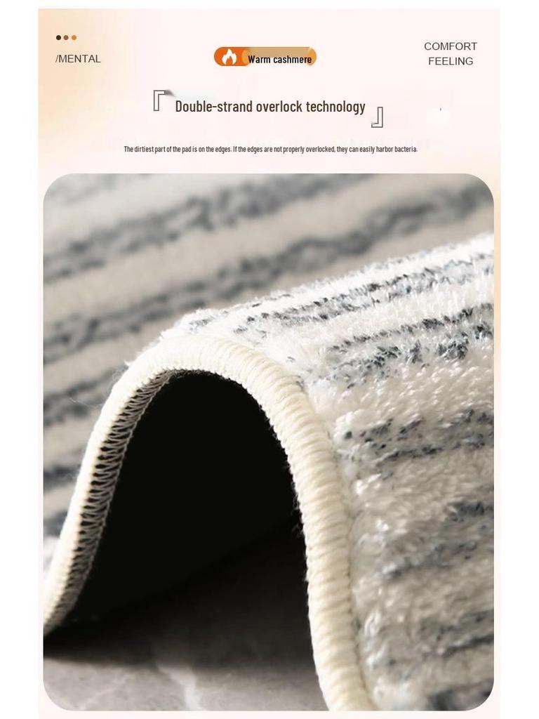 Japanese Style Imitation Cashmere Carpet for Living Room, Bedroom & Tatami - Large Irregular Shape, Simple Design