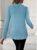 Elegant Lace Hollow Irregular Hem Women's Long Sleeve Top, 2025 Collection
