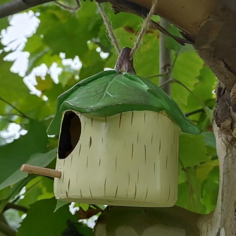 Weatherproof Hanging Leaf Bird House Waterproof Bird Shelter Creative Wild Birds Habitat Courtyard
