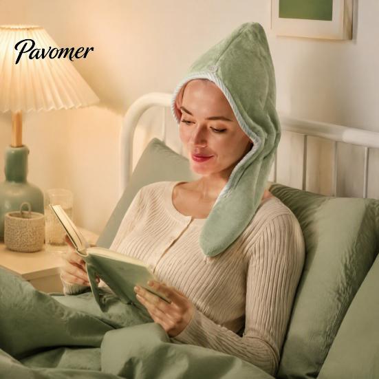 Bathroom Essentials for Hair Reversible Towel Wrap, Microfiber Turban with Button, Quick Dry, Thickened Drying Hat Absorbent Anti-frizz Women