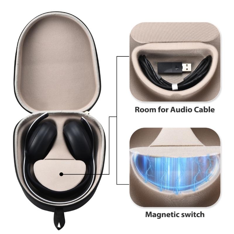 Carrying Case For Pulse Game Headset Travel Case Bag With Handy Strap And Inner Compartments