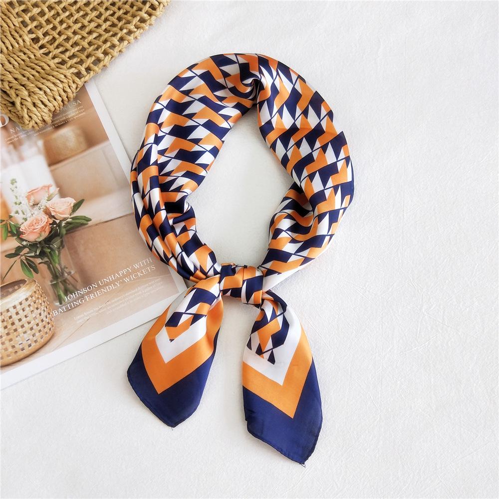 

70 Весна и осень Женский шелковый шарф: Универсальная, модная повязка на голову и модный аксессуар. 70cm