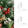 Artificial Snow Covered Stems 10 Pcs with Berries for Winter Holiday Home Decor
