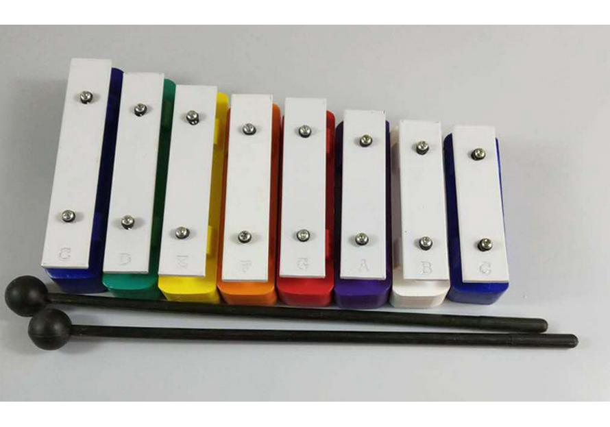 15-Note Aluminum Orff Xylophone - Rainbow Educational Percussion Instrument for Schools