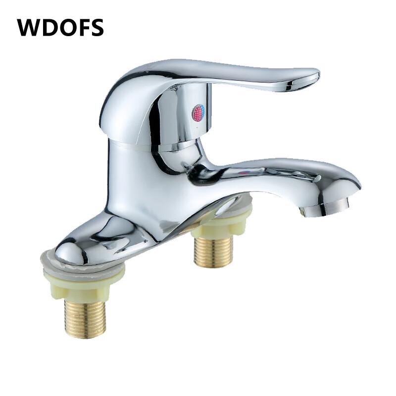 WDOFS Dual-Hole Wall-Mounted Rotating Basin Mixer Faucet