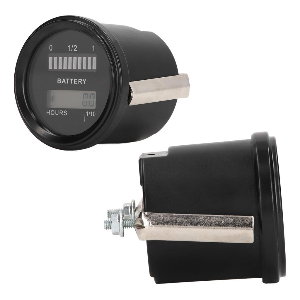 Digital Battery Indicator Hour Meter Multifunctional Gauge IP65 Waterproof for Electric Cars Carts