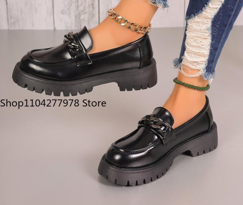 Fashion 2025 Women's Loafers  Spring British Style Slip On Platform Mary Jane Shoes Woman Japanese Jk Uniform Lolita Shoes Plus Size 43