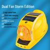 Six-Fan Multifunctional Cooling Hat with Solar Bluetooth Headlamp