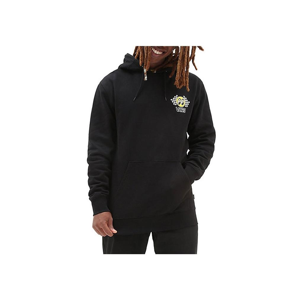 Vans X Mooneyes FW22 Logo Print Drawstring Hoodie Long Sleeve Sweatshirt Unisex Tops Black VN0000BCBLK