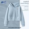 Huili Women's Retro Short Hooded Sweatshirt