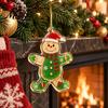 Gift Box Snowflake Ornaments Green Elf Christmas Ornament, 2D Acrylic Red Bell Tree Candy Cane Durable Holiday Gifts Shaped Double Sided Hanging