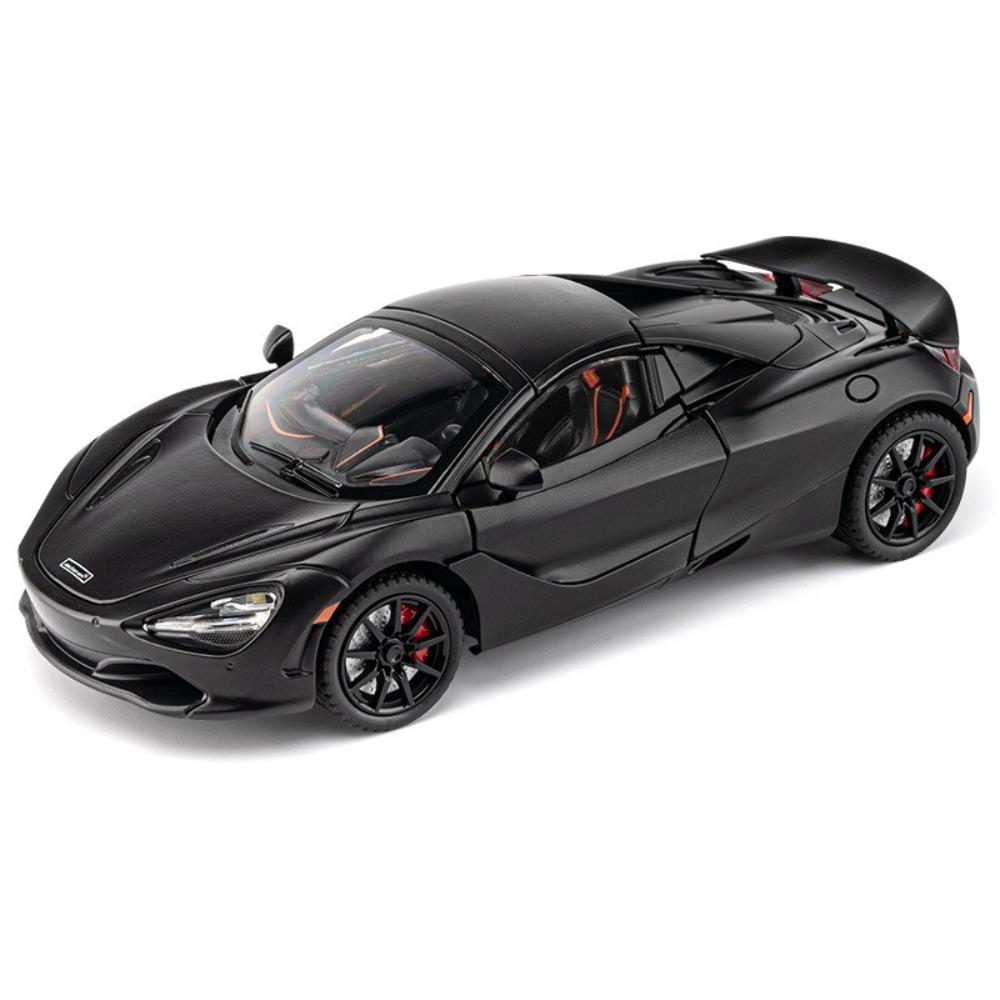 1/18 McLaren 720S Legierung Rennwagen Modell Diecasts Metall Sportwagen Fahrzeuge Modell Sound Licht Simulation Sammlung Kinderspielzeug Geschenk schwarz