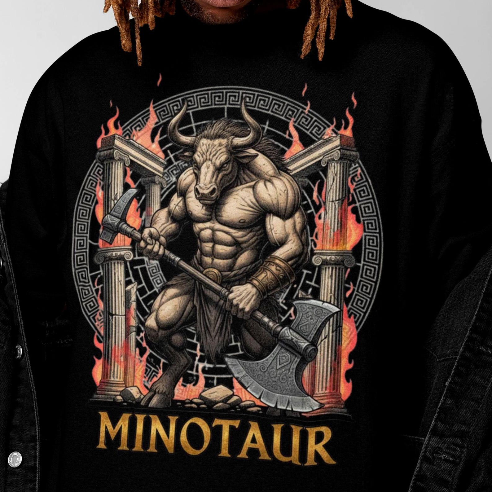 Minotaur T-Shirt | Greek Mythology | Vintage Greek God Tee L