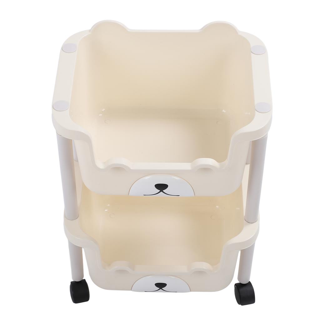 Storage Cart with Caster Wheels High Capacity Rolling Trolley Cart for Bathroom Kitchen Classroom Narrow Places