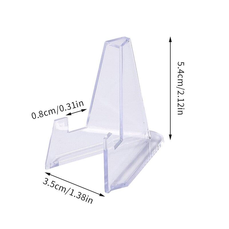10pcs Clear Acrylic Coin Display Stand Holders Easel Card Commemorative Challenge Capsule Medal Support Racks