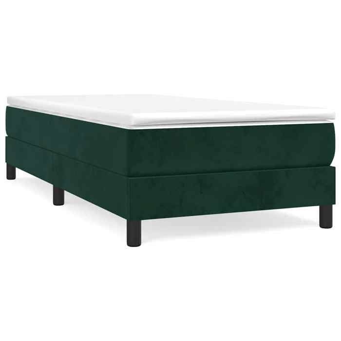 Exclusive House - Slatted Bed Base with Mattress Dark Green 100x200 Cm