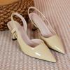New  Luxury High Heel Women's Shoes with Side Empty Pointed Shallow Mouth Thin Heel Sandals Fashion Versatile Casual Shoes