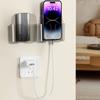 Wall Mounted Phone Holders Clear Design for Bedroom and Office Organizing Use with Easy Installation and Charging Access
