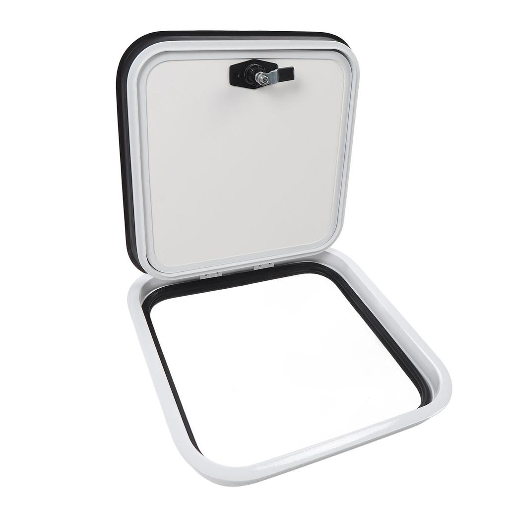 RV Compartment Door 16 X 16in Aluminum Alloy Rounded Corner Baggage Cargo Compartment Access Door for Motorhome