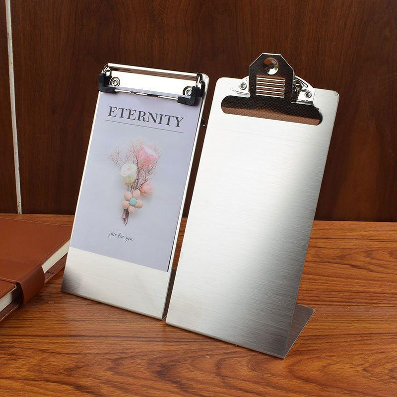 Metal Stainless Steel Ticket Clips Writing Hotel Menu