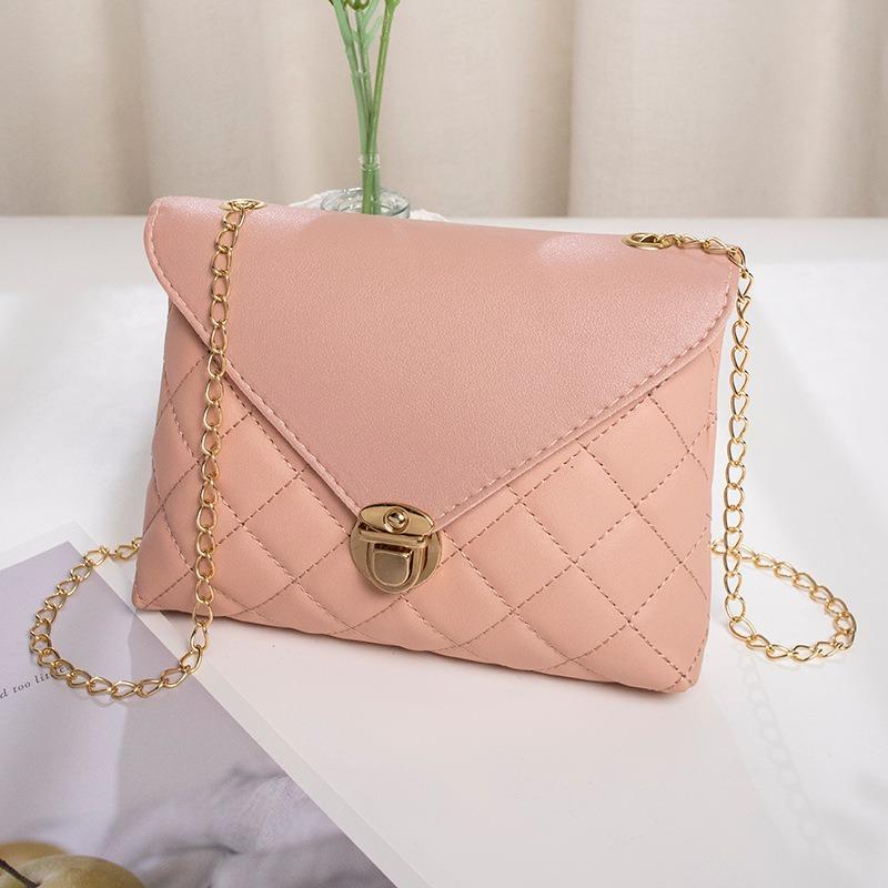 Embroidered Rhombus Chain Small Square Bag New Versatile Simple Mobile Phone Change Women's Bag