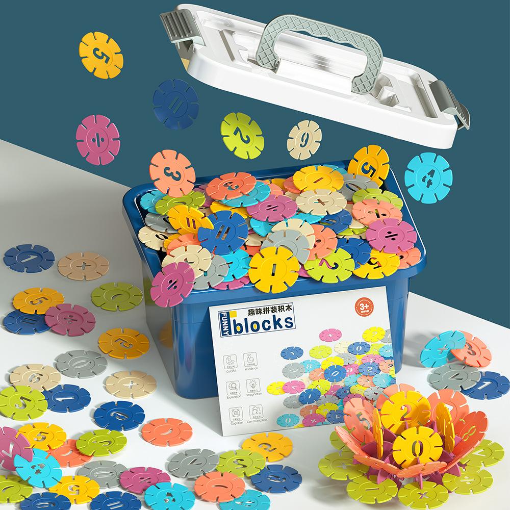 6676 Digital Snowflake Mosaic Building Block Children'S Educational Assembly Diy Intellectual Toy