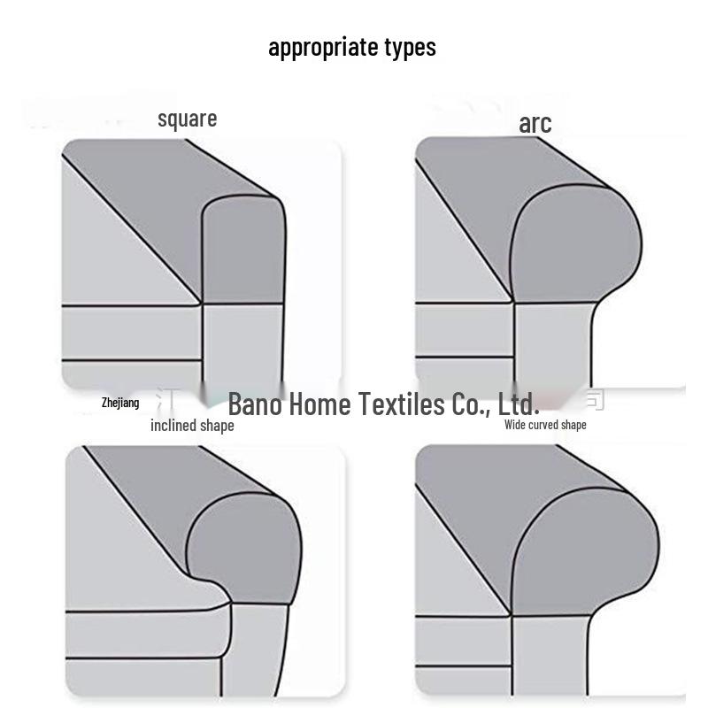 Plaid Stretch Sofa Armrest Cover: Thickened, Anti-Dirt, Solid Color Protector.