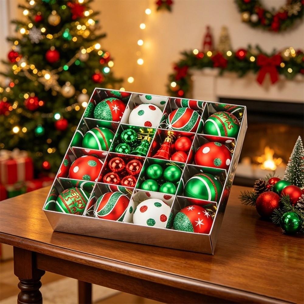 42Pcs/Set Creative Christmas Ball 6CM Xmas Baubles Durable Xmas Ornament Ball  Party