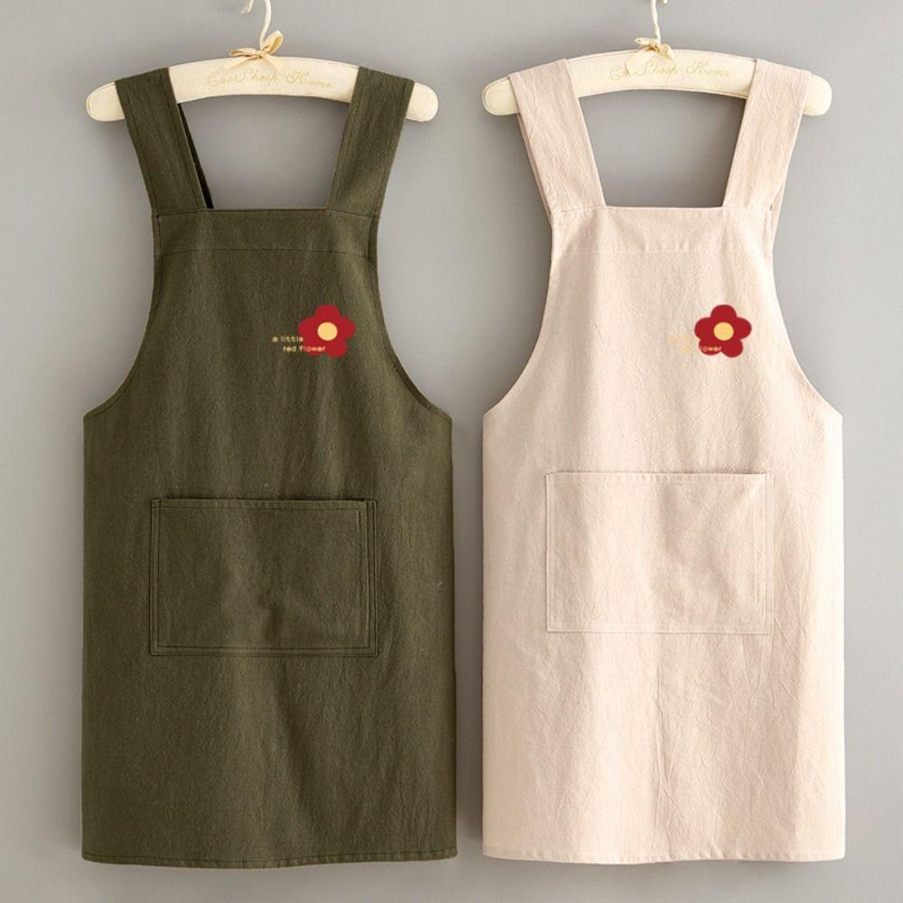 Cotton Kitchen Aprons Breathable Wear Resistant Restaurant Work Clothes Soft Anti fouling Coffee House Aprons Home