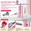 Complete Spray Gun Set with Compressor, Portable Rechargeable High Performance Air Brush,  for Car Coloring, Crafts Spray Painting, Painting